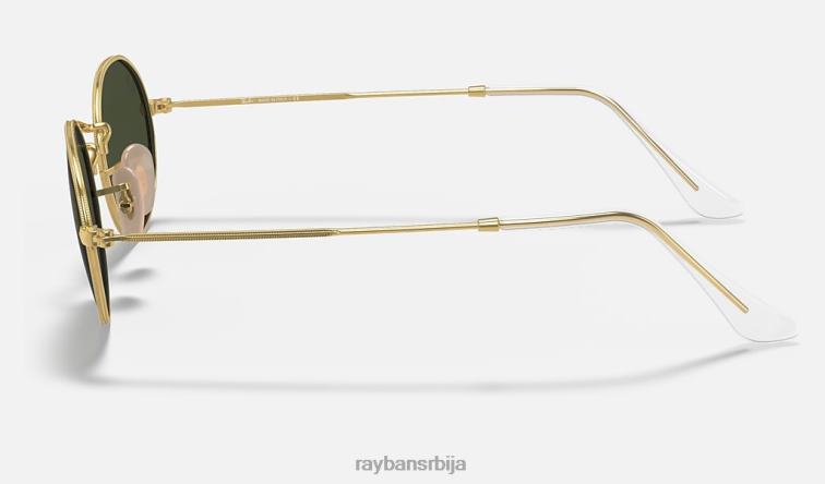 Ray-Ban овални P0HP947 наочаре за сунце полирано златно/зелено мушкарци