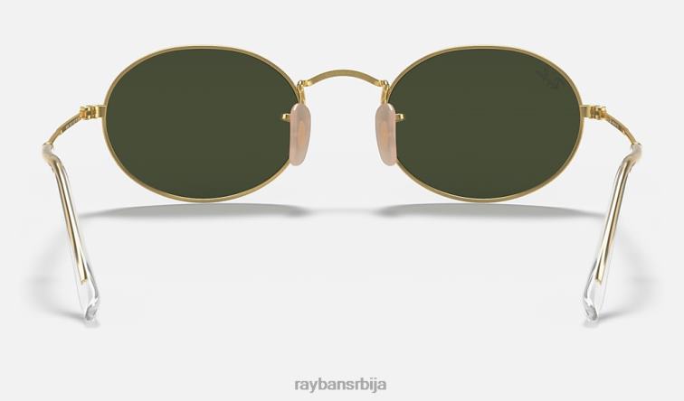Ray-Ban овални P0HP947 наочаре за сунце полирано златно/зелено мушкарци