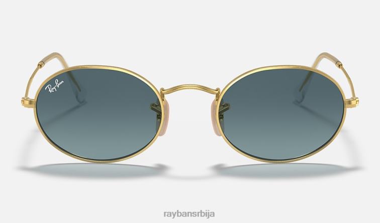 Ray-Ban овални P0HP948 наочаре за сунце полирано златно/плаво мушкарци