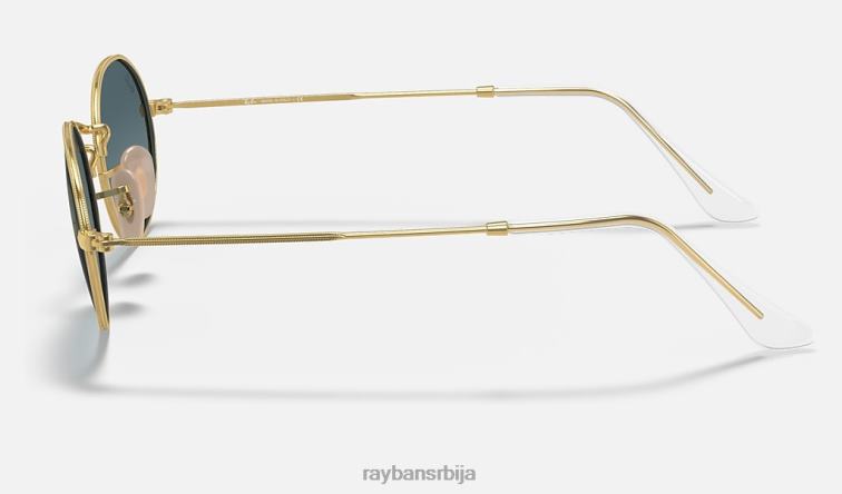 Ray-Ban овални P0HP948 наочаре за сунце полирано златно/плаво мушкарци