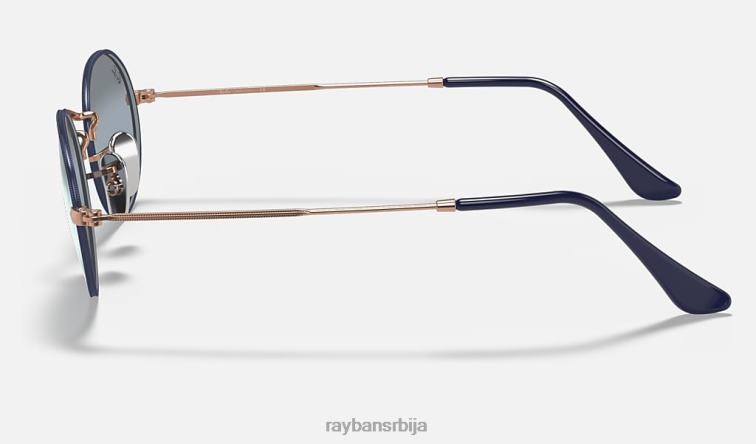 Ray-Ban овални P0HP950 наочаре за сунце мат плава/плава мушкарци