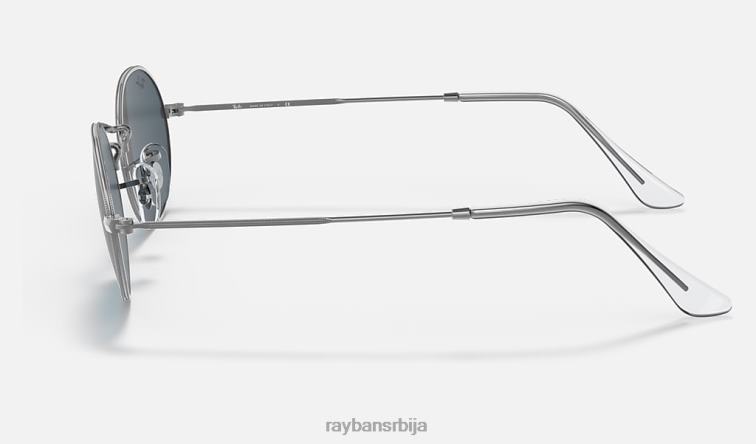 Ray-Ban овални P0HP951 наочаре за сунце полирано сребрно/плаво мушкарци