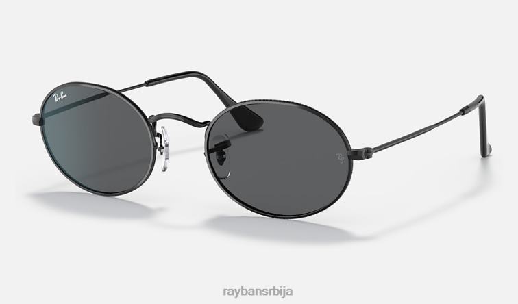 Ray-Ban овални P0HP952 наочаре за сунце полирана црно/сива мушкарци