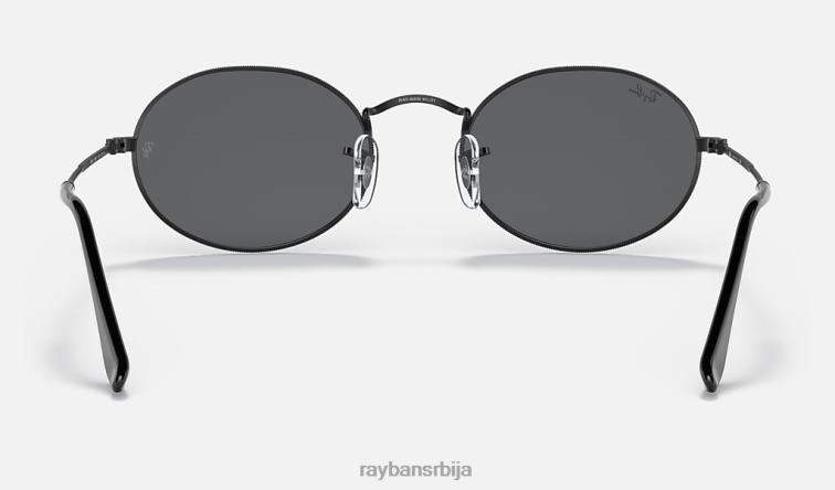 Ray-Ban овални P0HP952 наочаре за сунце полирана црно/сива мушкарци