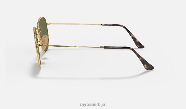 Ray-Ban хексагонална равна сочива P0HP96 наочаре за сунце полирано злато/сребро мушкарци