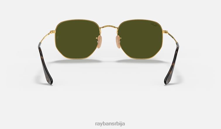 Ray-Ban хексагонална равна сочива P0HP96 наочаре за сунце полирано злато/сребро мушкарци