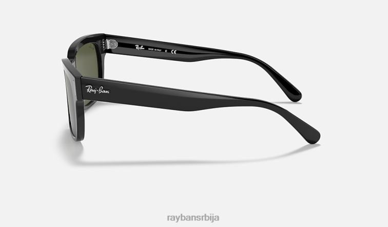 Ray-Ban јеффреи P0HP972 наочаре за сунце полирана црно/зелена мушкарци