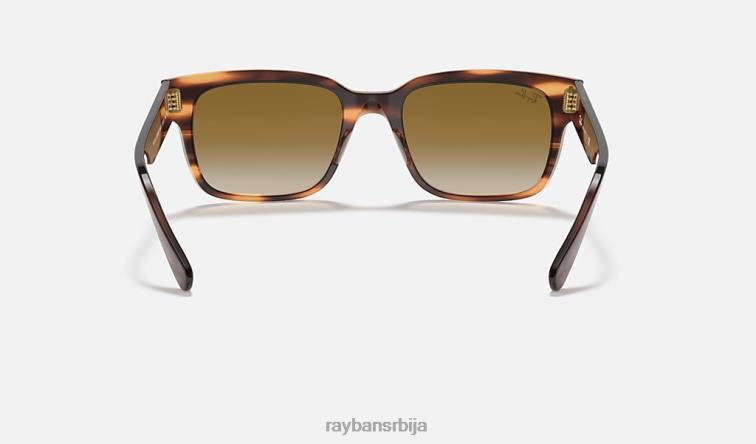 Ray-Ban јеффреи P0HP973 наочаре за сунце углачана пругаста хавана/светло браон мушкарци