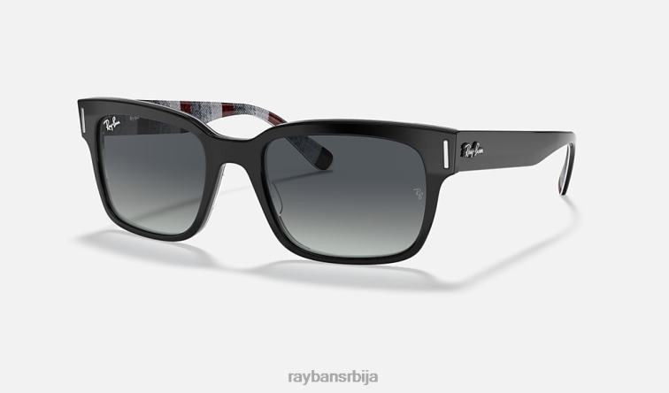 Ray-Ban јеффреи P0HP975 наочаре за сунце полирана црна/светло сива мушкарци