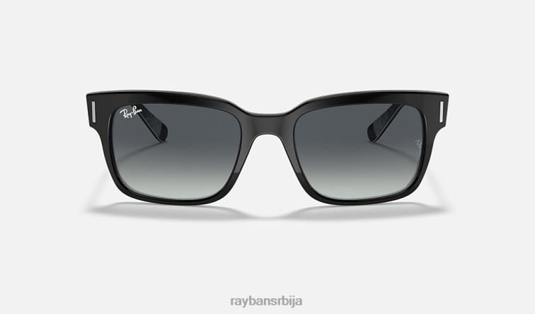 Ray-Ban јеффреи P0HP975 наочаре за сунце полирана црна/светло сива мушкарци