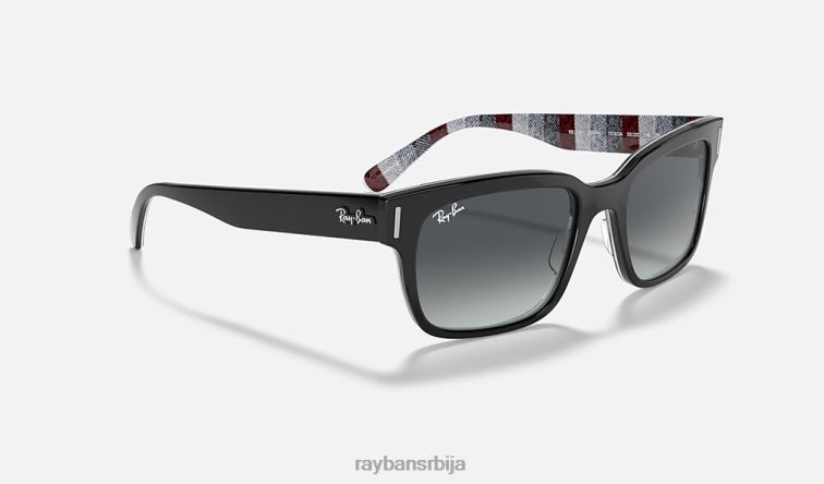 Ray-Ban јеффреи P0HP975 наочаре за сунце полирана црна/светло сива мушкарци