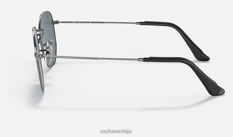 Ray-Ban хексагонална збирка P0HP977 наочаре за сунце углачан гунметал/плаво мушкарци
