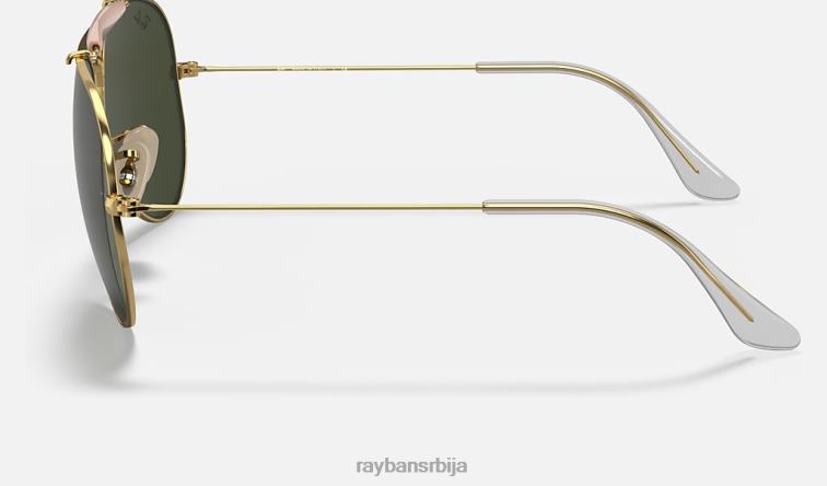 Ray-Ban оутдоорсман ии P0HP986 наочаре за сунце полирано златно/зелено мушкарци