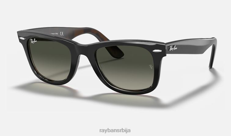 Ray-Ban оригинална мешавина боја Ваифарер P0HP993 наочаре за сунце полирана сива на хавана/сива мушкарци