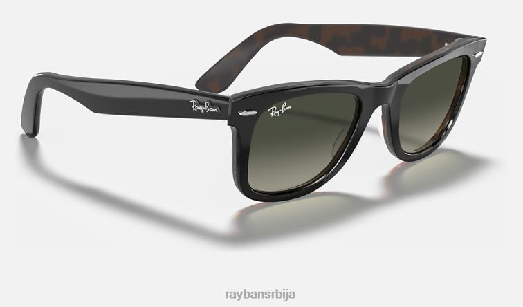Ray-Ban оригинална мешавина боја Ваифарер P0HP993 наочаре за сунце полирана сива на хавана/сива мушкарци
