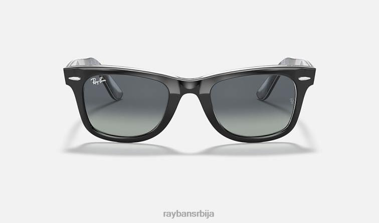 Ray-Ban оригинална мешавина боја Ваифарер P0HP994 наочаре за сунце полирана црна/светло сива мушкарци