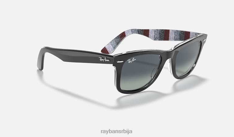 Ray-Ban оригинална мешавина боја Ваифарер P0HP994 наочаре за сунце полирана црна/светло сива мушкарци