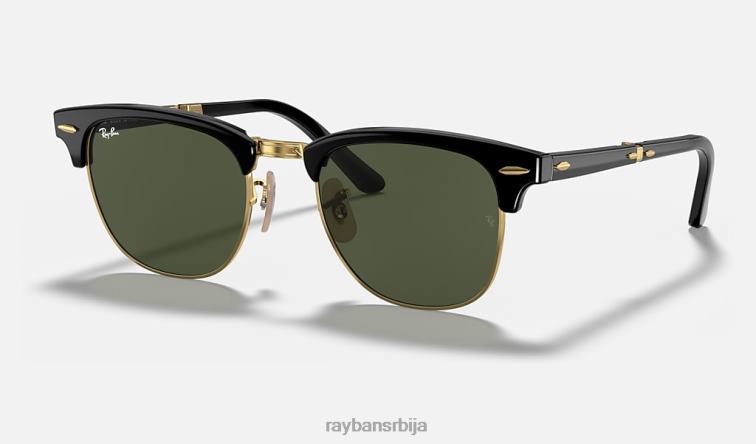 Ray-Ban цлубмастер фолдинг P0HP995 наочаре за сунце полирана црно/зелена мушкарци