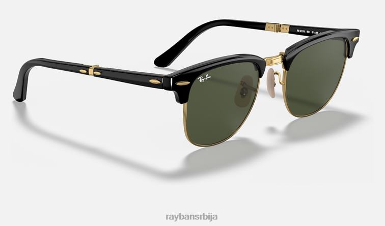 Ray-Ban цлубмастер фолдинг P0HP995 наочаре за сунце полирана црно/зелена мушкарци