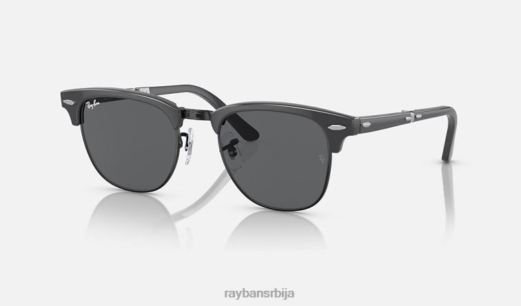 Ray-Ban цлубмастер фолдинг P0HP997 наочаре за сунце полирана сива на црно/тамно сива мушкарци