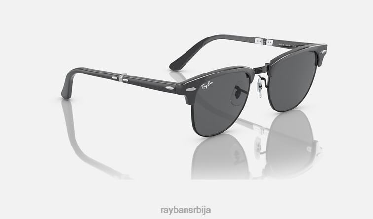 Ray-Ban цлубмастер фолдинг P0HP997 наочаре за сунце полирана сива на црно/тамно сива мушкарци