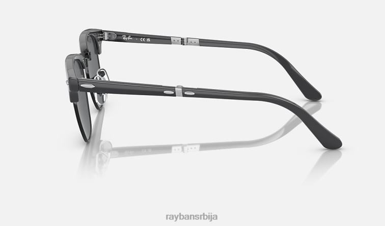 Ray-Ban цлубмастер фолдинг P0HP997 наочаре за сунце полирана сива на црно/тамно сива мушкарци