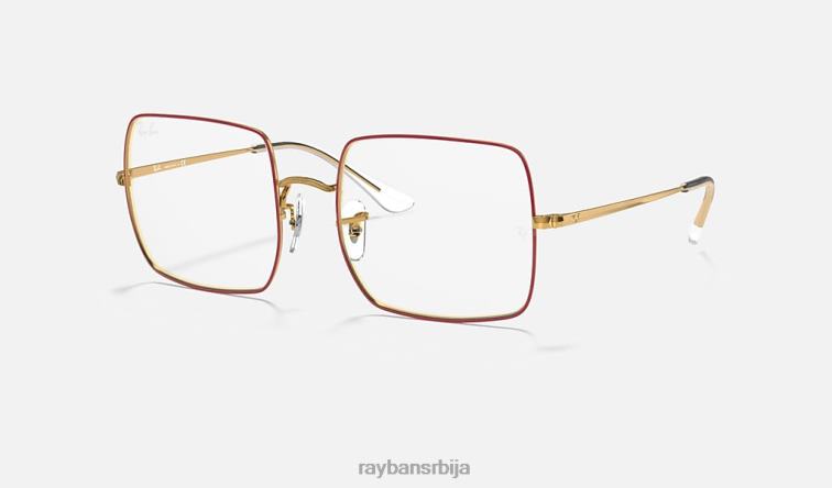 Ray-Ban квадрат 1971 оптика P0HP2578 наочаре углачано црвено Жене