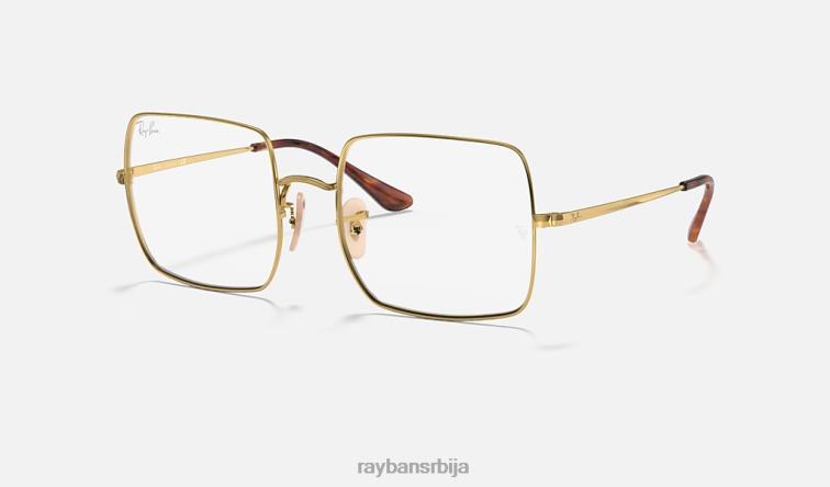 Ray-Ban квадрат 1971 оптика P0HP2579 наочаре углачано злато Жене