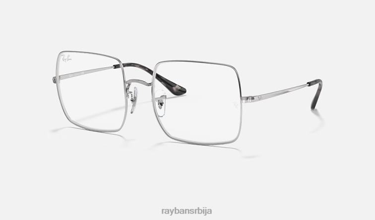 Ray-Ban квадрат 1971 оптика P0HP2581 наочаре углачано сребро Жене