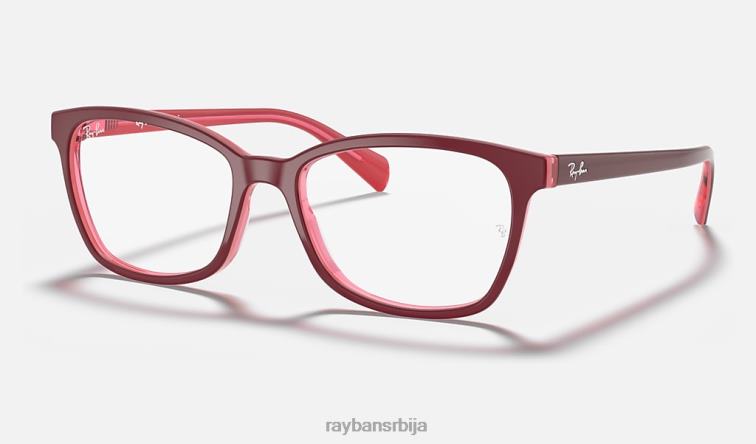 Ray-Ban рб5362 оптицс P0HP2606 наочаре углачане љубичасте црвенкасте Жене