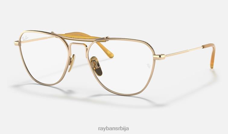 Ray-Ban рб8064 титанијумска оптика P0HP2624 наочаре углачано злато Жене
