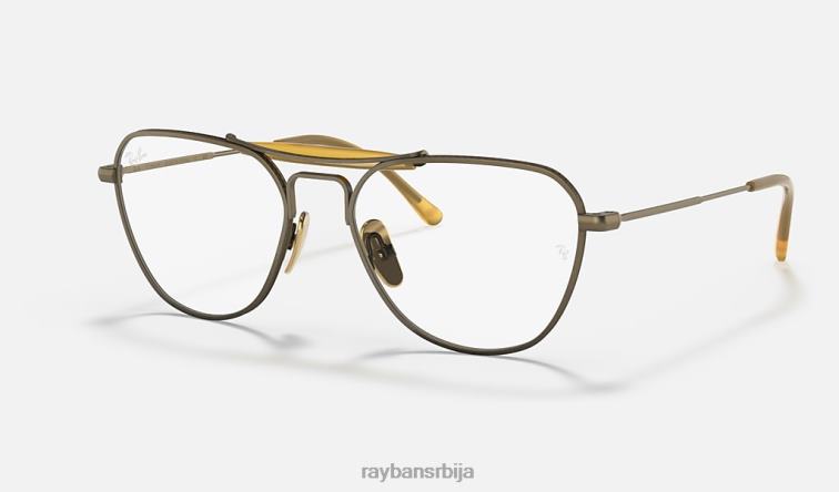 Ray-Ban рб8064 титанијумска оптика P0HP2626 наочаре мат антикно злато Жене