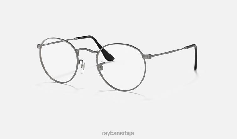 Ray-Ban округла метална оптика P0HP2538 наочаре мат гунметал Жене