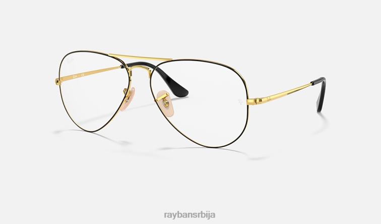 Ray-Ban авијатичарска оптика P0HP2559 наочаре углачано црно на злату Жене