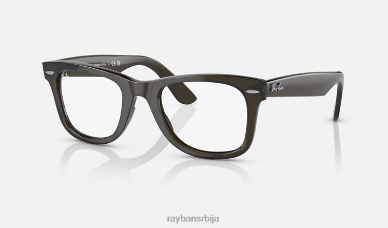 Ray-Ban ваифарер еасе оптика P0HP2568 наочаре углачана провидна маслинасто зелена Жене