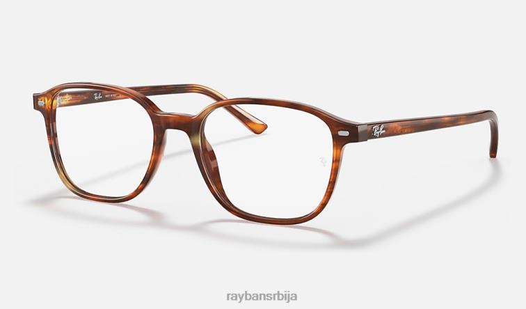 Ray-Ban леонард оптицс P0HP2592 наочаре углачана пругаста хавана Жене