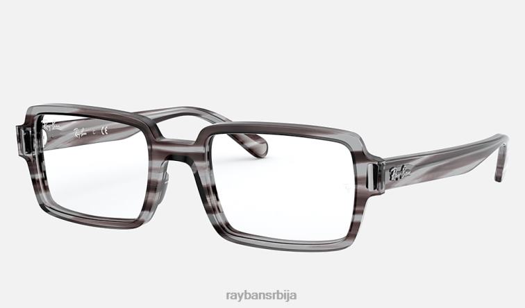 Ray-Ban бењи оптицс P0HP2595 наочаре углачана пругаста сива Жене