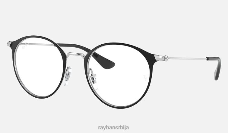 Ray-Ban рб1053 оптицс P0HP2743 наочаре углачано црно на сребру клинци