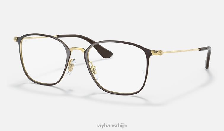 Ray-Ban рб1056 оптицс P0HP2835 наочаре углачан браон клинци