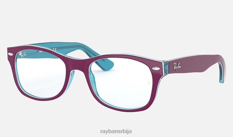 Ray-Ban рб1528 оптицс P0HP2681 наочаре углачана фуксија на провидној плавој клинци