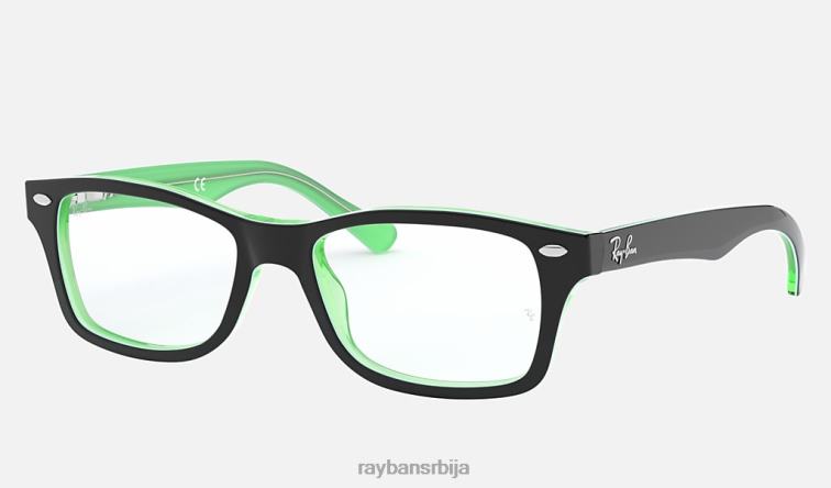 Ray-Ban рб1531 оптицс P0HP2691 наочаре углачано црно на зелено клинци