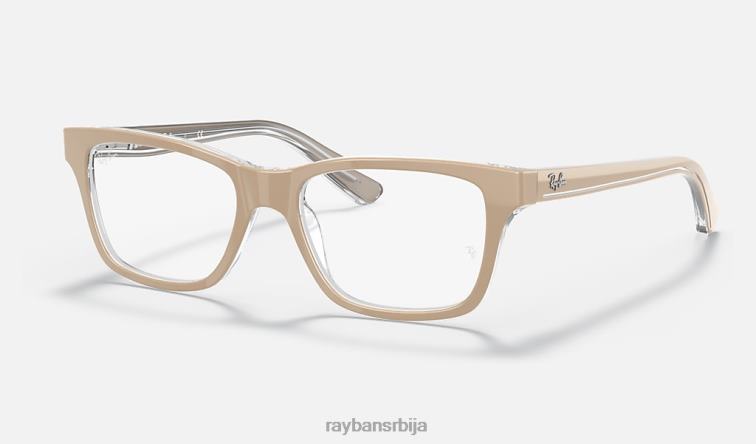 Ray-Ban рб1536 оптицс P0HP2716 наочаре полирано беж на провидном клинци