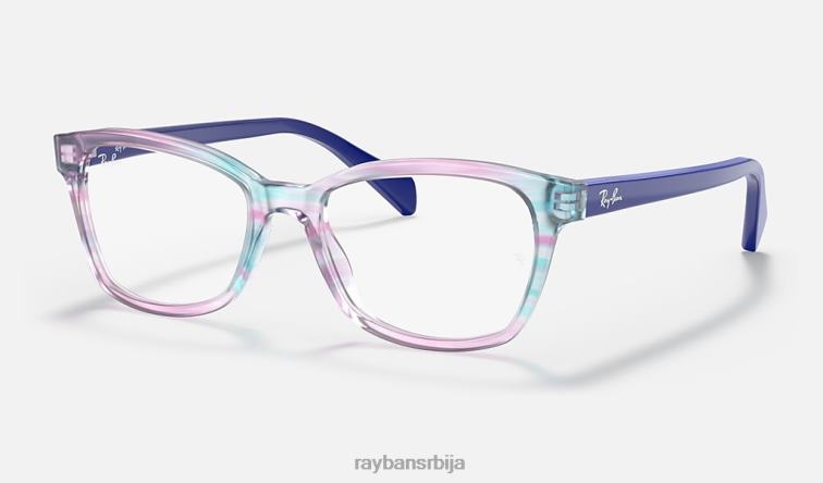 Ray-Ban рб1591 оптицс P0HP2696 наочаре углачане љубичасте пругасте вишебојне клинци