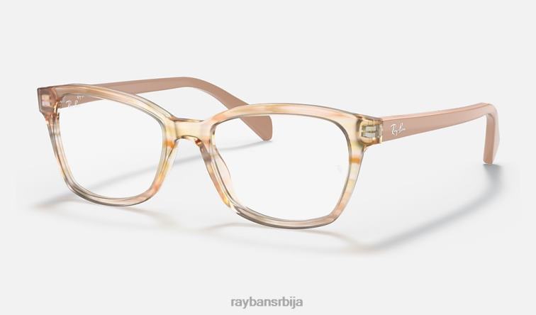 Ray-Ban рб1591 оптицс P0HP2699 наочаре углачане смеђе пругасте вишебојне клинци