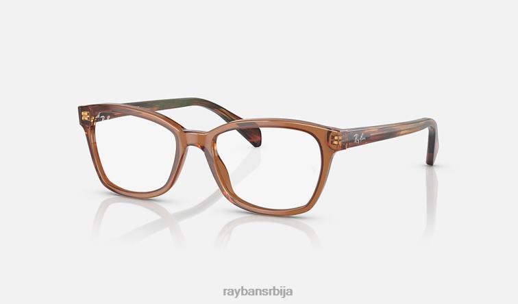 Ray-Ban рб1591 оптицс P0HP2702 наочаре углачан провидно браон клинци