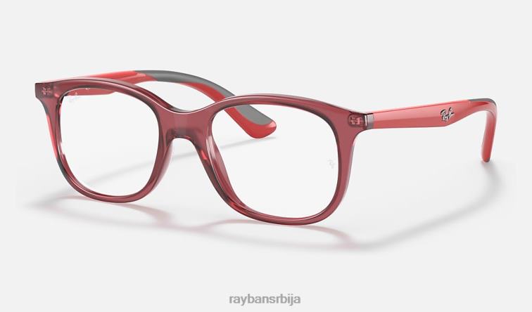 Ray-Ban рб1604 оптицс P0HP2736 наочаре углачана провидна црвена клинци