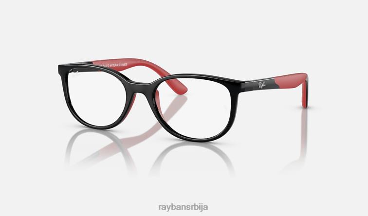 Ray-Ban рб1622 оптика на биолошкој бази P0HP2669 наочаре углачано црно на црвено клинци