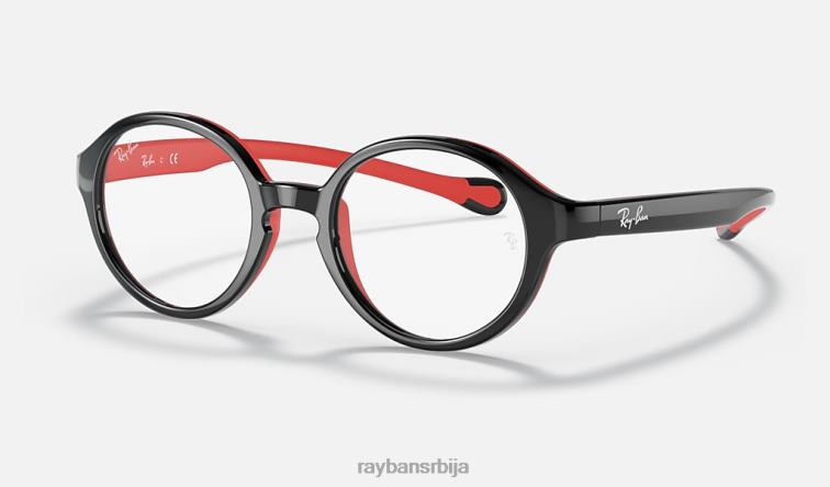 Ray-Ban рб9075 оптицс P0HP2846 наочаре углачано црно на црвено клинци