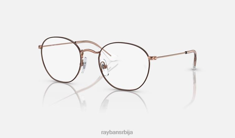 Ray-Ban пљачка оптика P0HP2676 наочаре углачано браон на ружичастом злату клинци