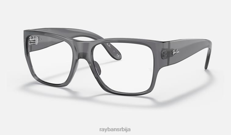 Ray-Ban номадска оптика P0HP2740 наочаре углачана провидно сива клинци